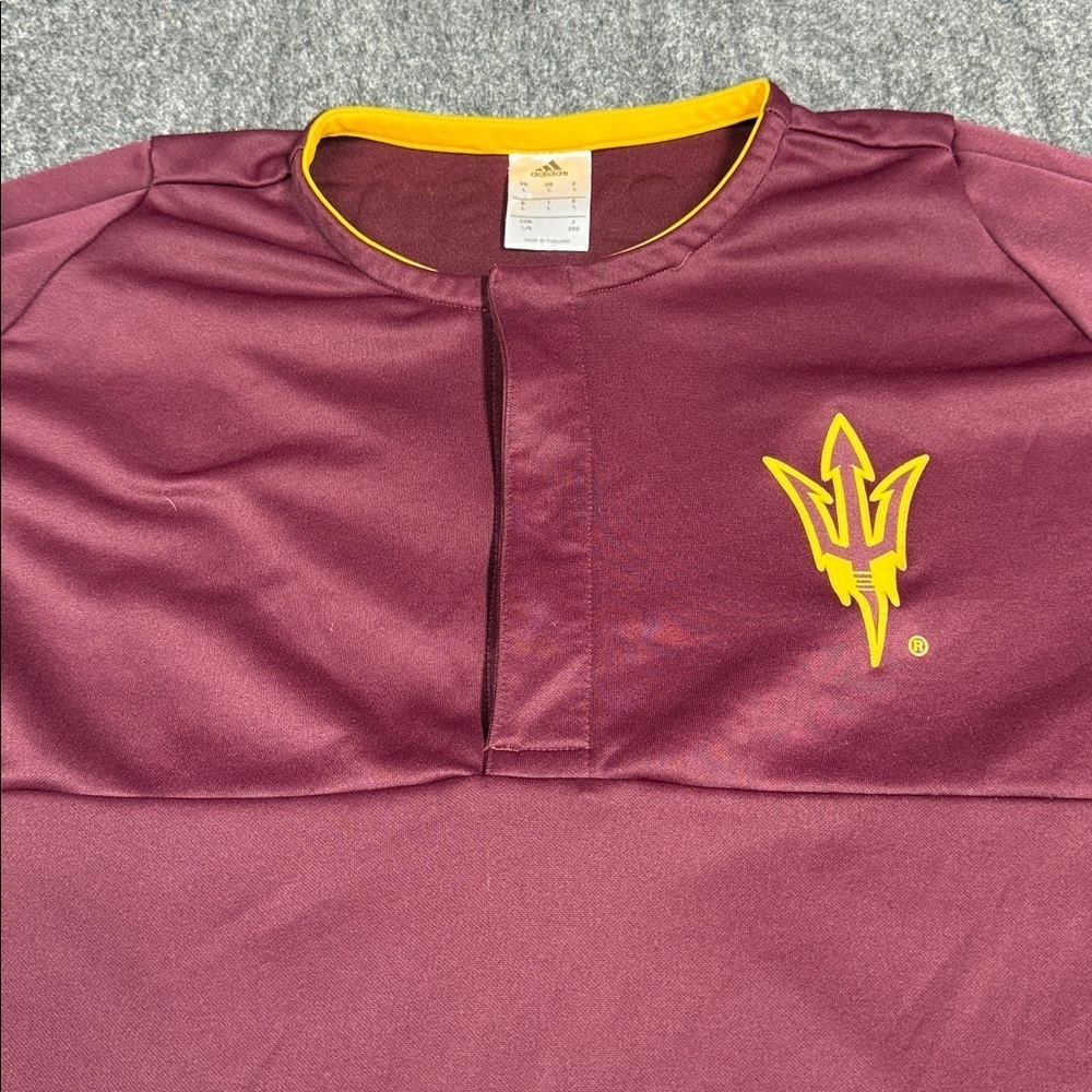 Arizona State Sun Dragons Maroon and Gold Quarter-Zip Pullover - Picture 7 of 8